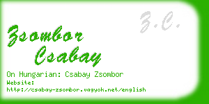 zsombor csabay business card